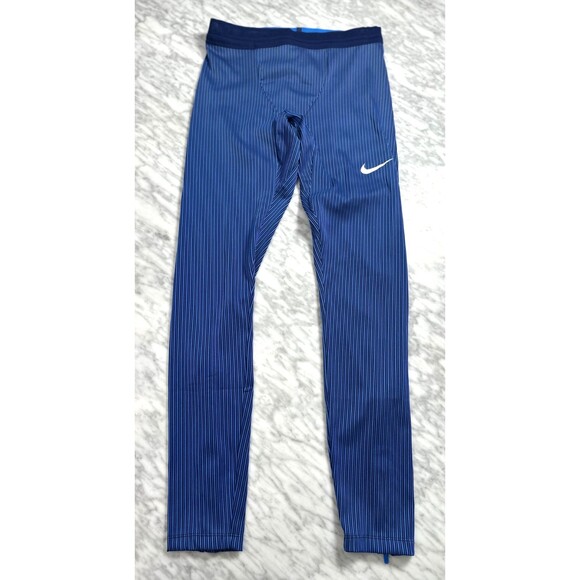 Nike Pro Elite Running Tights Blue Made In USA AO8491-000 Olympic Men Medium NEW - Picture 1 of 8
